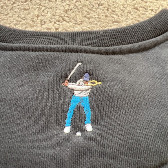 Eastside Golf Core Fleece Crew Script Logo Black Men Sweatshirt Size M NEW - Picture 10 of 10